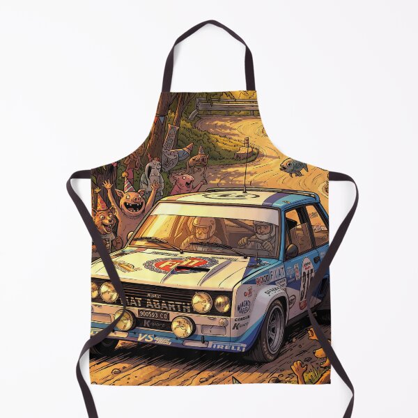 Item preview, Fiat 131 Abarth Rally Classic Comic Illustration designed and sold by Racing Art Store.