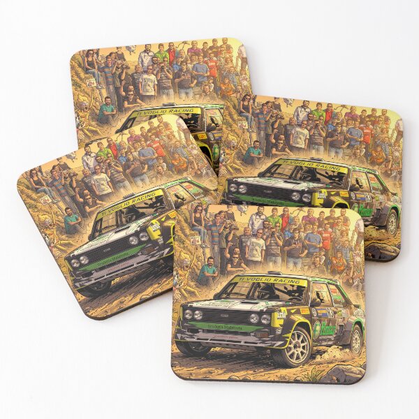 Item preview, Fiat 131 Abarth Rally Classic Comic Illustration designed and sold by Racing Art Store.