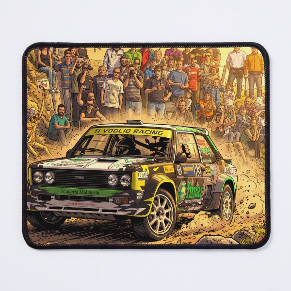 Item preview, Fiat 131 Abarth Rally Classic Comic Illustration designed and sold by Racing Art Store.