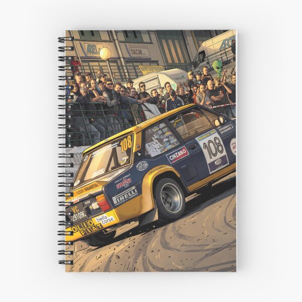 Item preview, Fiat 131 Abarth Rally Classic Comic Illustration designed and sold by Racing Art Store.