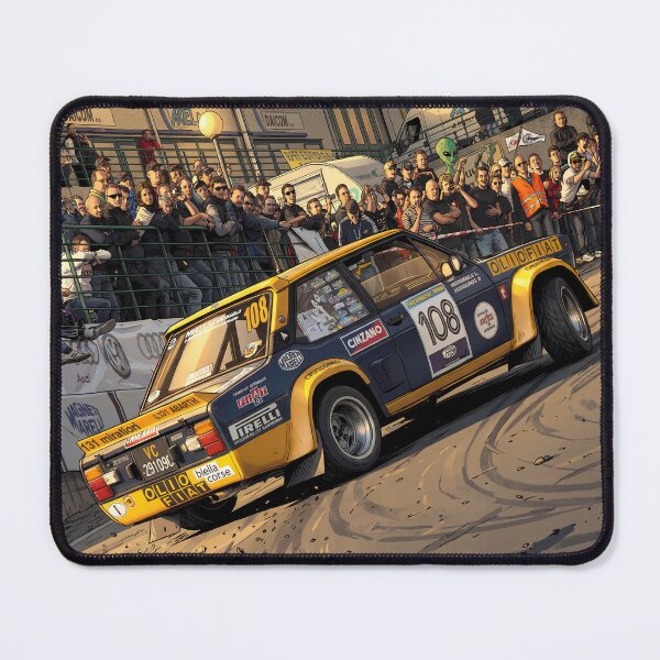 Item preview, Fiat 131 Abarth Rally Classic Comic Illustration designed and sold by Racing Art Store.