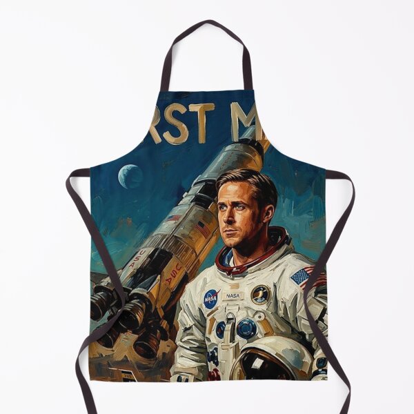 Item preview, First Man Retro Space Exploration Apollo 11 Astronaut Tribute Art Movie Poster designed and sold by Art's Diner.