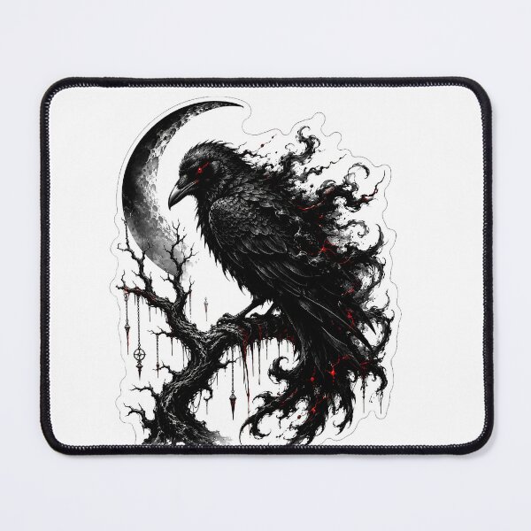 Item preview, Dark Raven Moon Gothic Sticker designed and sold by Barkybond.