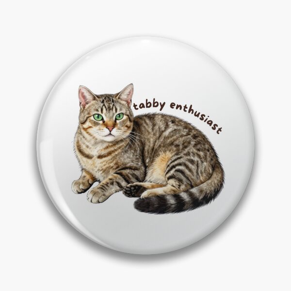 Item preview, Tabby Enthusiast Sticker | Brown Tabby Cat Vinyl Decal | Cute Cat Lover Gift | Striped Cat Laptop, Water Bottle & Journal Sticker designed and sold by Safiacreatess.