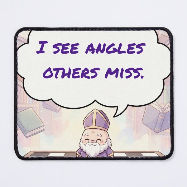 Item preview, Anime Chess Bishop — I See Angles Others Miss designed and sold by deepthinkanime.