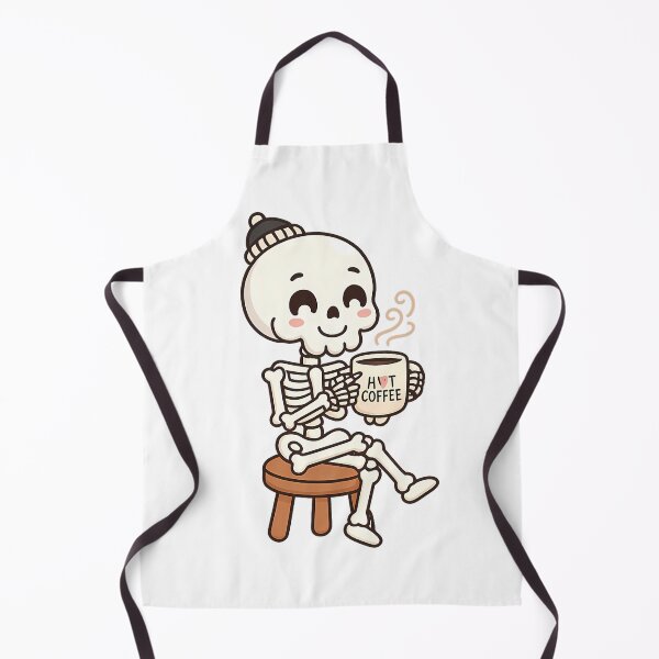 Item preview, Cute Funny Skeleton Drinking Coffee Retro Style designed and sold by SancturShop.