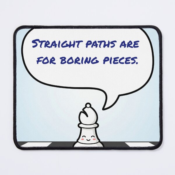 Item preview, Anime Chess Bishop — Straight Paths Are For Boring Pieces designed and sold by deepthinkanime.