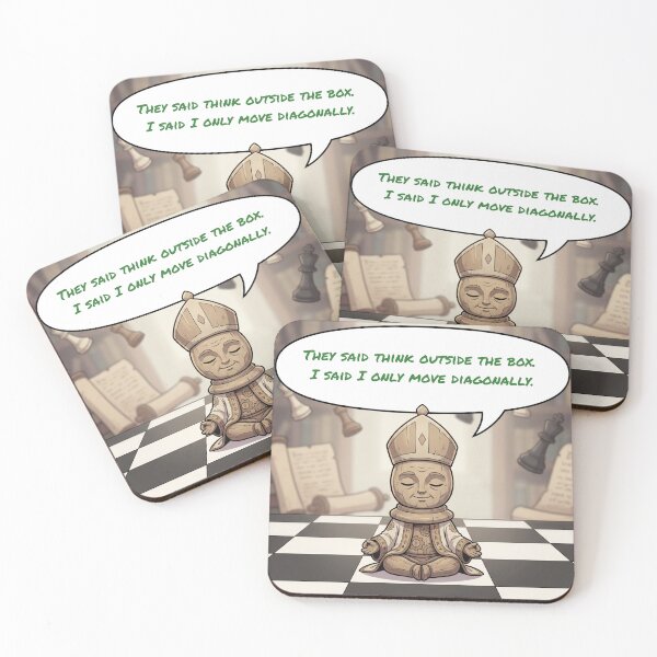 Item preview, Anime Chess Bishop — Think Outside The Box I Only Move Diagonally designed and sold by deepthinkanime.