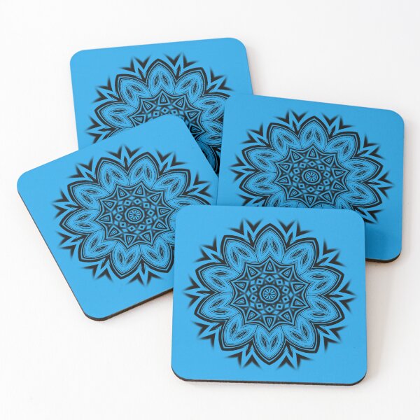 Item preview, This is picture of flowers vector shape mix black and blue colour with blue background  designed and sold by JK1989.