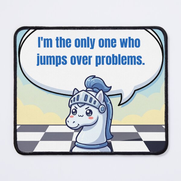 Item preview, Anime Chess Knight — I'm The Only One Who Jumps Over Problems designed and sold by deepthinkanime.