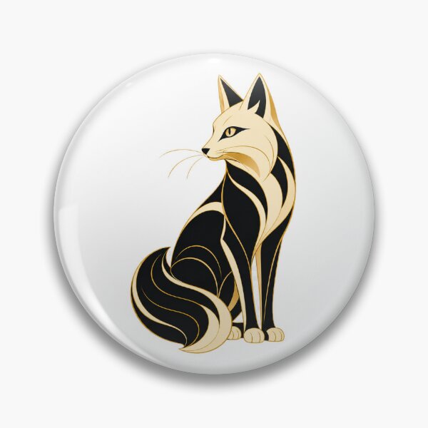 Item preview, Art Deco Cat Mascot designed and sold by Modern Mascot Archive.