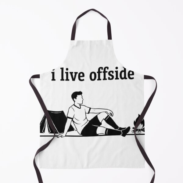 Item preview, I Live Offside - Funny Football Striker Camping T-Shirt designed and sold by Interactive-Art.