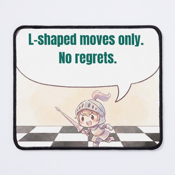 Item preview, Anime Chess Knight — L Shaped Moves Only No Regrets designed and sold by deepthinkanime.