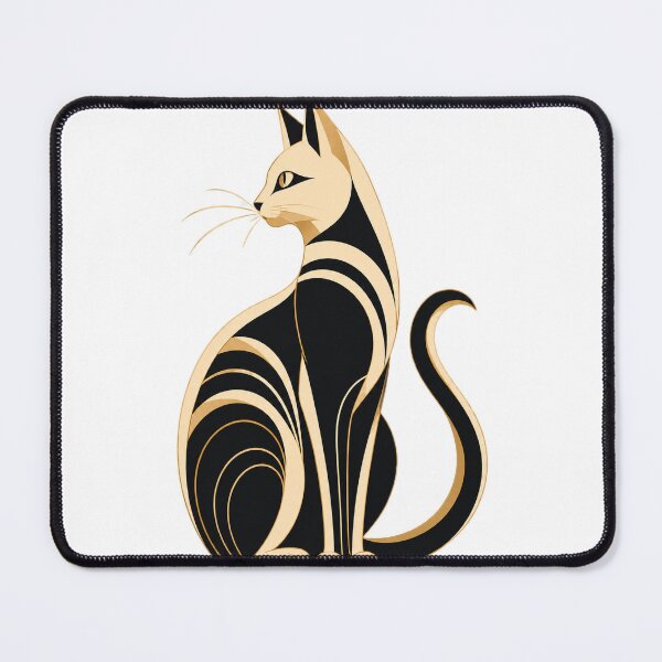 Item preview, Art Deco Siamese Cat Mascot designed and sold by Modern Mascot Archive.