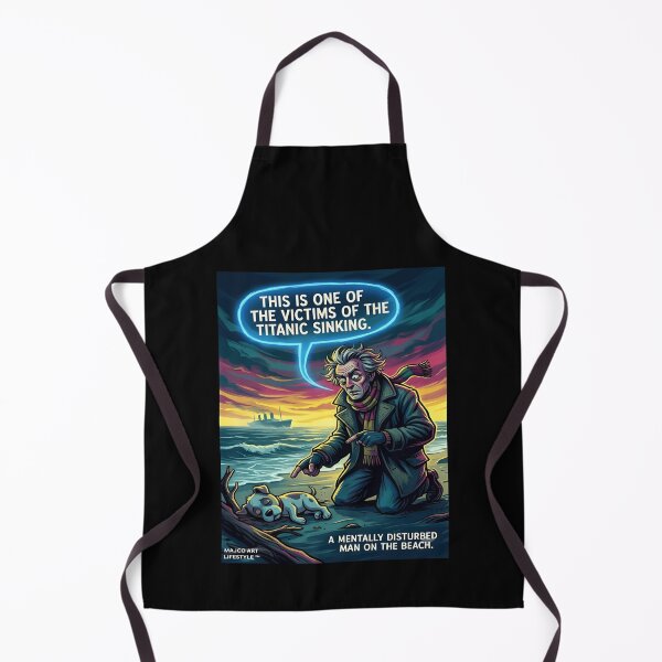 Item preview, Funny Inappropriate Titanic Joke – Dark Humor Beach Survivor Cartoon designed and sold by MAJCO-ART.