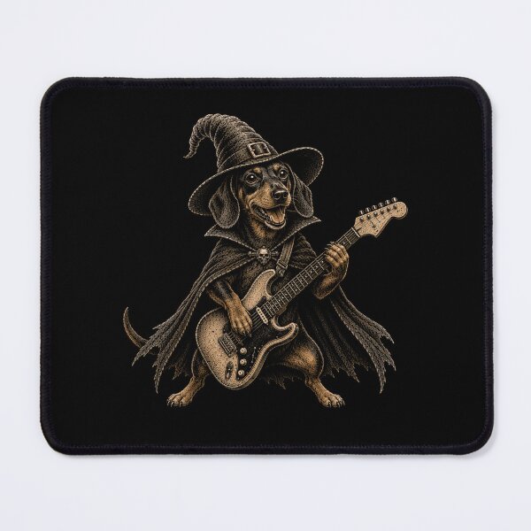 Item preview, Halloween Dachshund Playing Electric Guitar Funny Dog designed and sold by Kladhadredo.
