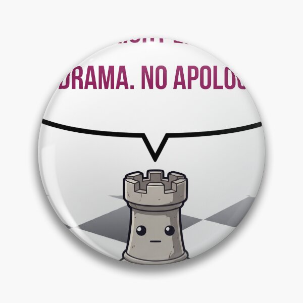 Item preview, Anime Chess Rook — Straight Lines No Drama No Apologies designed and sold by deepthinkanime.