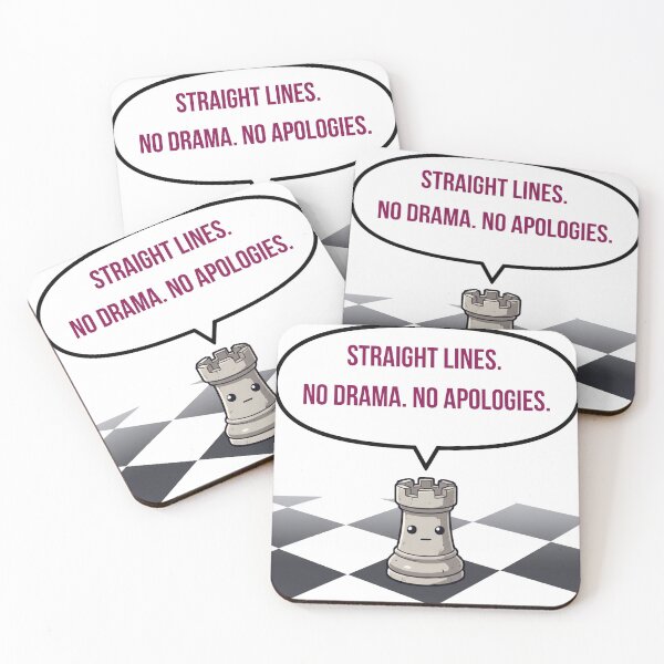 Item preview, Anime Chess Rook — Straight Lines No Drama No Apologies designed and sold by deepthinkanime.