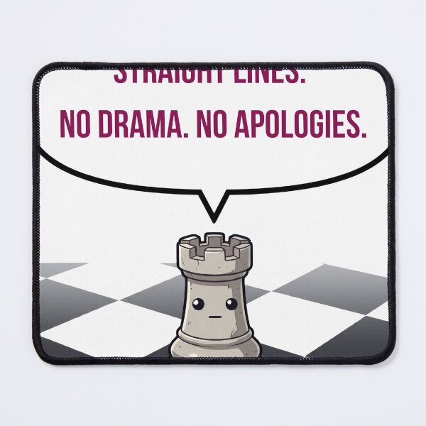 Item preview, Anime Chess Rook — Straight Lines No Drama No Apologies designed and sold by deepthinkanime.