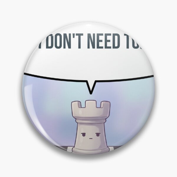 Item preview, Anime Chess Rook — I Don't Move Diagonally I Don't Need To designed and sold by deepthinkanime.