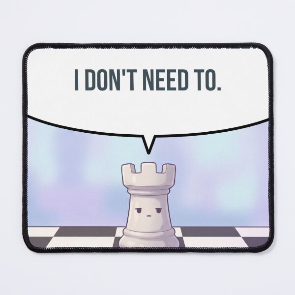 Item preview, Anime Chess Rook — I Don't Move Diagonally I Don't Need To designed and sold by deepthinkanime.