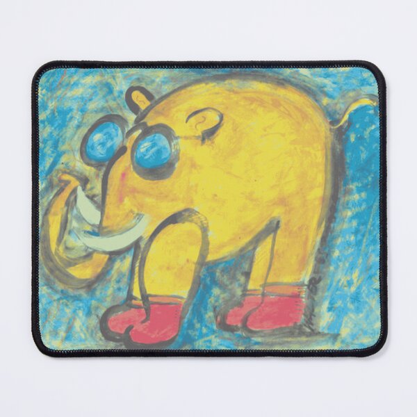 Item preview, Quirky Yellow Elephant Mascot designed and sold by SunOfMayArts.