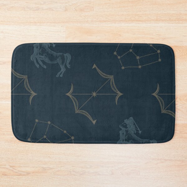 Item preview, Elegant Sagittarius Zodiac Constellation Seamless Pattern – Navy & Gold Astrology designed and sold by Midnight Veil Designs.