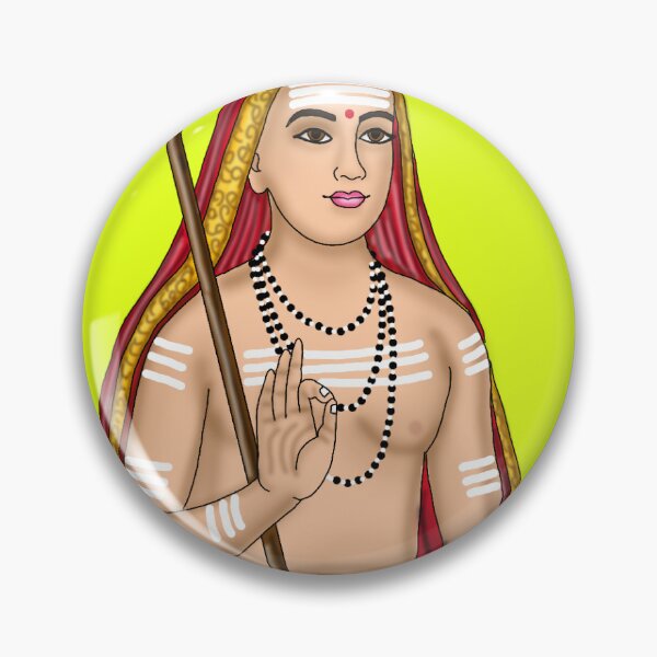 Item preview, Adi Shankaracharya Spiritual Art - Indian Philosophy Guru Drawing designed and sold by Harshit_Digital_Arts.