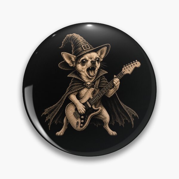 Item preview, Halloween Chihuahua Playing Electric Guitar Funny Dog designed and sold by Kladhadredo.