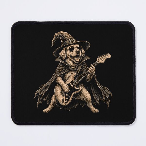 Item preview, Halloween Golden Retriever Playing Electric Guitar Funny Dog designed and sold by Kladhadredo.