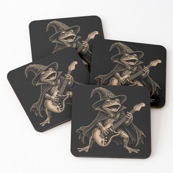 Item preview, Halloween frog Playing Electric Guitar Funny Dog designed and sold by Kladhadredo.