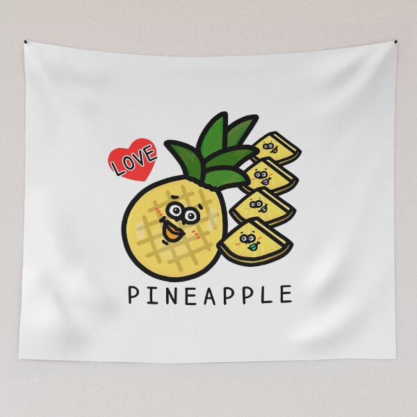 Item preview, Cute I LOVE PINEAPPLE designed and sold by kanaehonkawa.