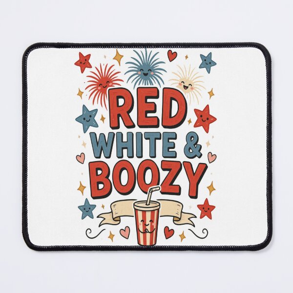 Item preview, Red White & Boozy Patriotic Fourth of July | Cute Fireworks Party  designed and sold by InspiredCreatives.