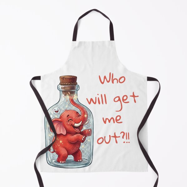 Item preview, Cute Red Elephant in a Bottle Funny Quote Art designed and sold by rich-moda.