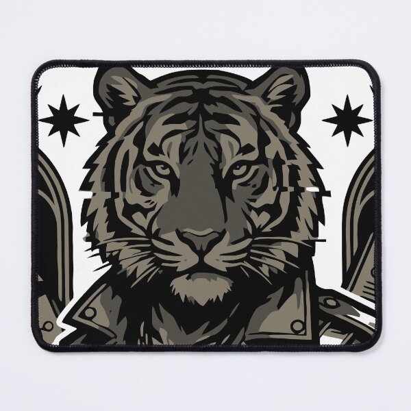 Item preview, Urban Fantasy Tiger in Leather Jacket Dark Gothic Occult designed and sold by Eldaz.