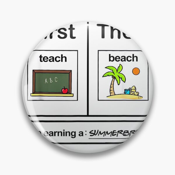 Aperçu de l'œuvre T-shirt « D'abord enseigner, ensuite plage » pour enseignant de plage créée et vendue par DArtfulStudio.