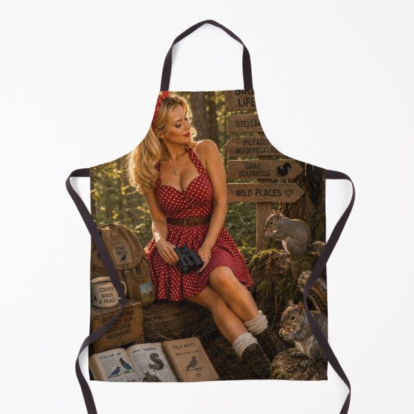Item preview, Bird Nerd Pin-Up: Forest Friends designed and sold by Kimberly Palmer.