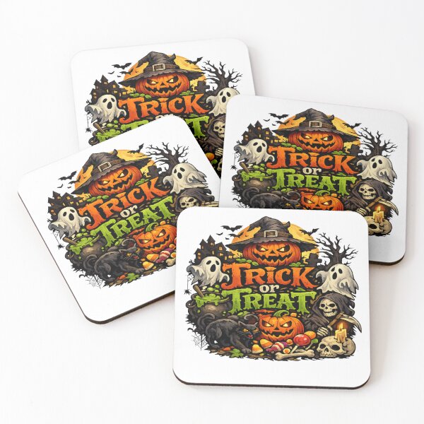 Item preview, Trick or Treat Halloween Pumpkin Ghosts Vintage Spooky Design designed and sold by Jack W Art.