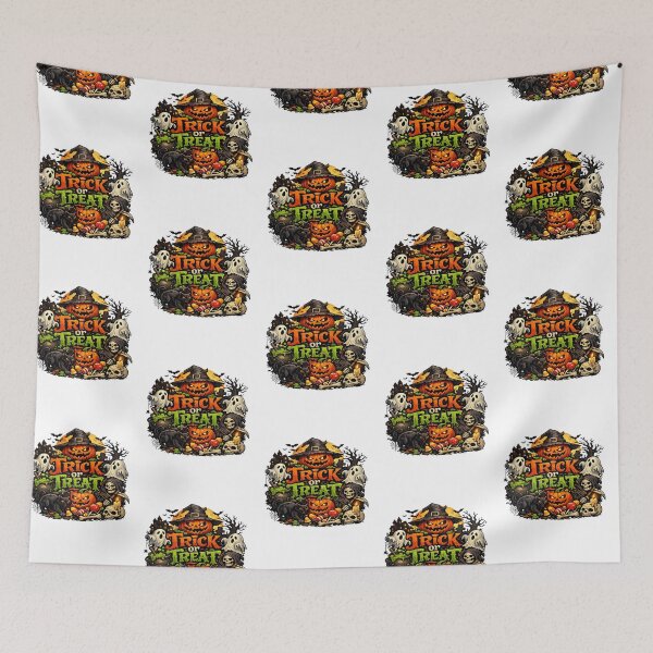 Item preview, Trick or Treat Halloween Pumpkin Ghosts Vintage Spooky Design designed and sold by Jack W Art.