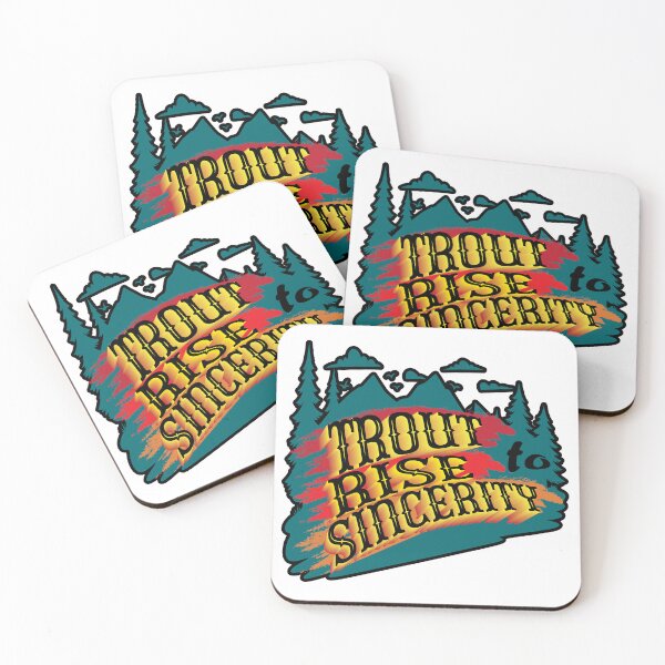 Item preview, Wild Trout fishing philosophy "Trout Rise to Sincerity" illustration. designed and sold by Art-Horizon.
