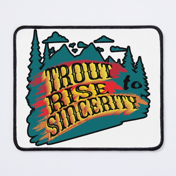 Item preview, Wild Trout fishing philosophy "Trout Rise to Sincerity" illustration. designed and sold by Art-Horizon.