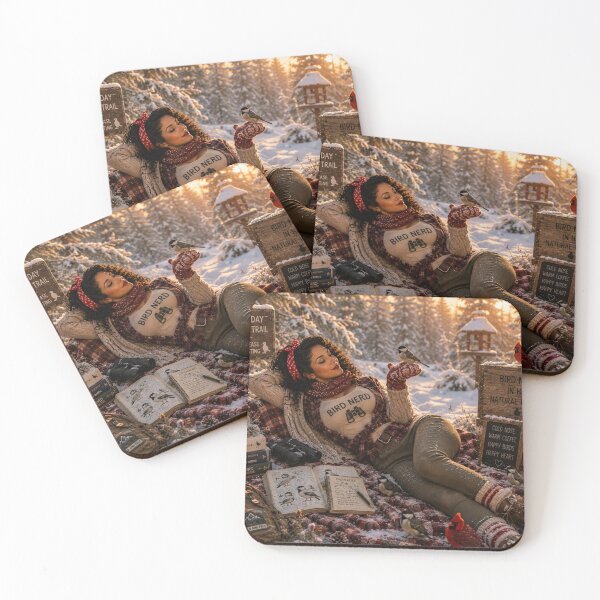 Item preview, Bird Nerd Pin-Up: Snow Day Birding designed and sold by Kimberly Palmer.