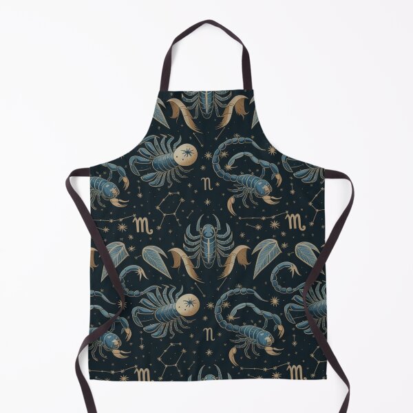 Item preview, Intricate Scorpio Zodiac Celestial Seamless Pattern – Teal & Gold Astrology designed and sold by Midnight Veil Designs.