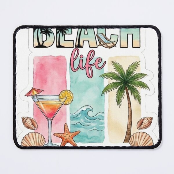 Item preview, Beach Life and Summer Vibes Sticker designed and sold by AbeerVibesArt.