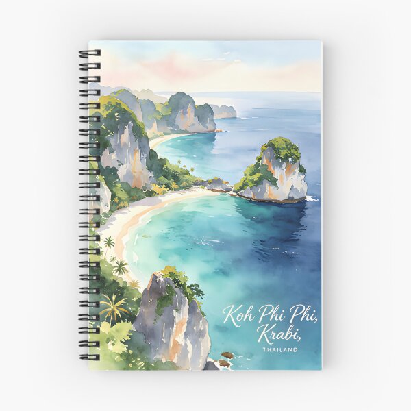 Item preview, Koh Phi Phi - Watercolor Travel Art Thailand Coastal Wall Decor designed and sold by Spirit of Siam.