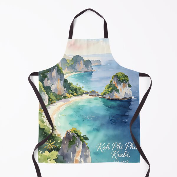Item preview, Koh Phi Phi - Watercolor Travel Art Thailand Coastal Wall Decor designed and sold by Spirit of Siam.