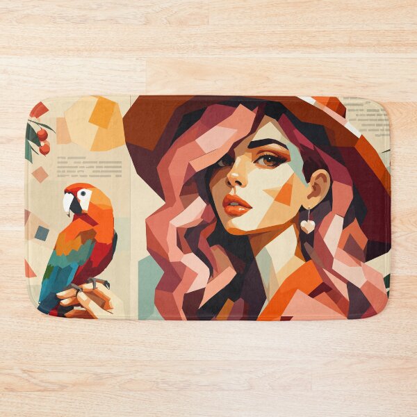 Item preview, Tropical Muse with Parrot – Bold Vector Woman Portrait designed and sold by ArtByBoya.
