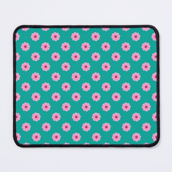 Item preview, Modern Cherry Blossom in Pinks with Teal Blue Background in Seamless Repeat designed and sold by PCaleDesigns.