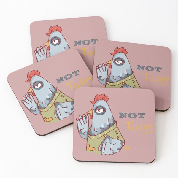 Item preview, Not Today Chicken – Tired Funny Animal Illustration designed and sold by tessbrushflow.