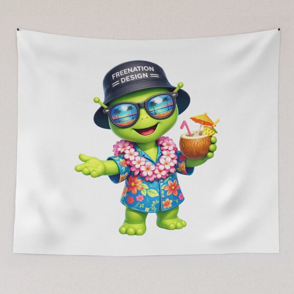 Item preview, Tropical Alien Summer Vibes Funny Hawaiian Beach designed and sold by FREENATION2026.